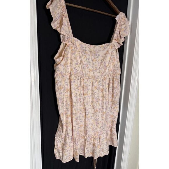 Arizona Jean Co Peach Floral Dress Size 2XL New Without Tags Cottage Boho Spring - Picture 1 of 7